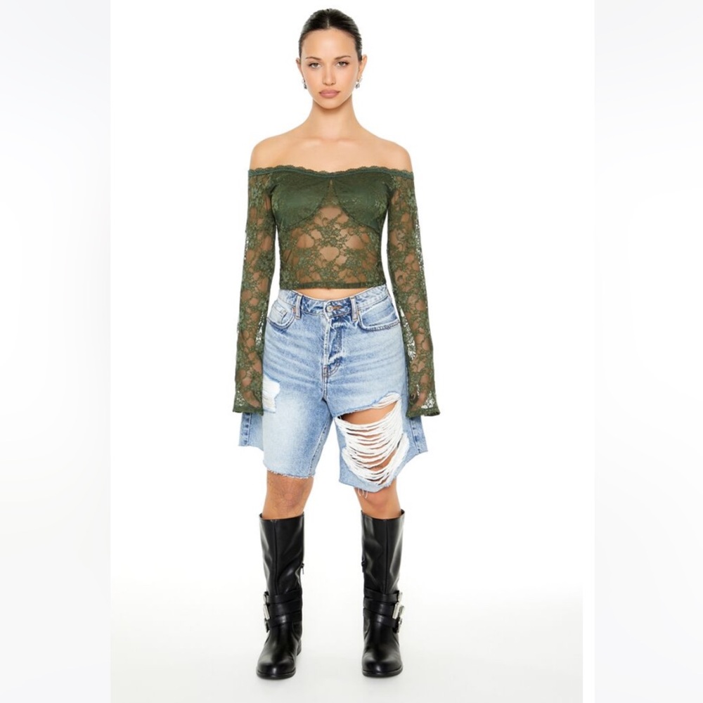 forever 21 distressed denim boyfriend shorts